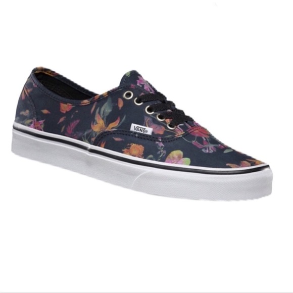 Vans | Black Bloom Flower Garden Lace Up Classic Skate Sneaker Shoe 6 M / 7.5 W - Picture 1 of 7